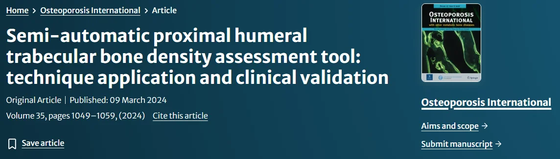 Osteoporosis International论文